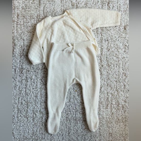 Zara Ivory Knit Baby Outfit - Picture 3 of 8